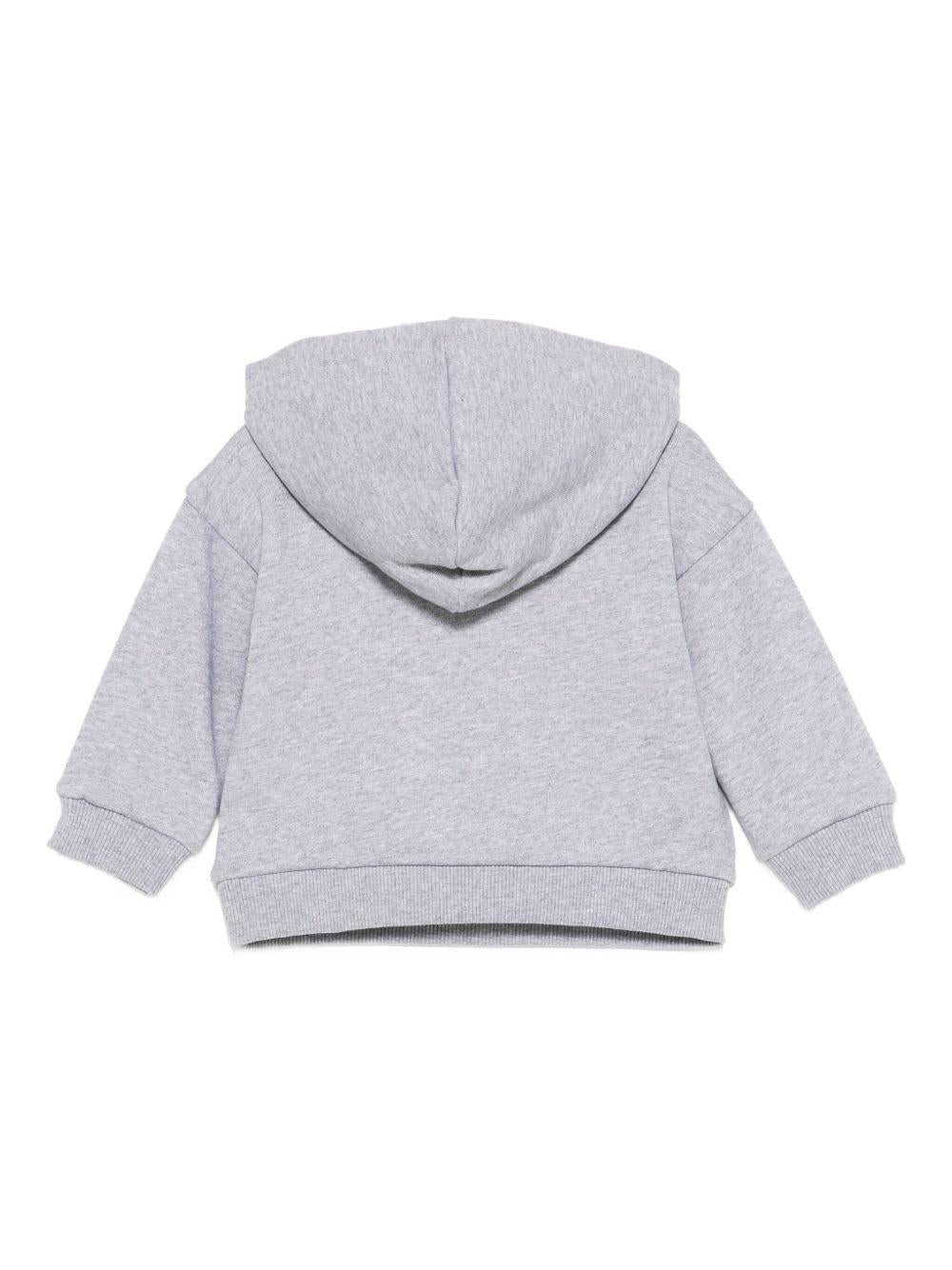 Felpa per neonato Moschino Kids grigio con due bottoni - Rubino Kids