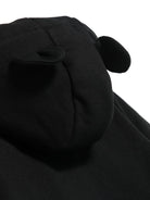 Felpa per neonato Moschino Kids nero con applicazione Teddy Bear con cappuccio - Rubino Kids