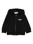 Felpa per neonato Moschino Kids nero con chiusura con zip - Rubino Kids