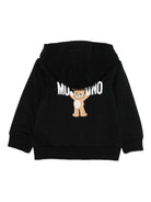 Felpa per neonato Moschino Kids nero con chiusura con zip - Rubino Kids