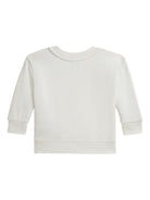 Felpa per neonato Polo Raulph Lauren Kids bianca con stampa bear sul davanti - Rubino Kids