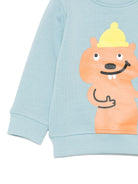 Felpa per neonato Stella McCartney Kids azzurro con stampa animalier - Rubino Kids