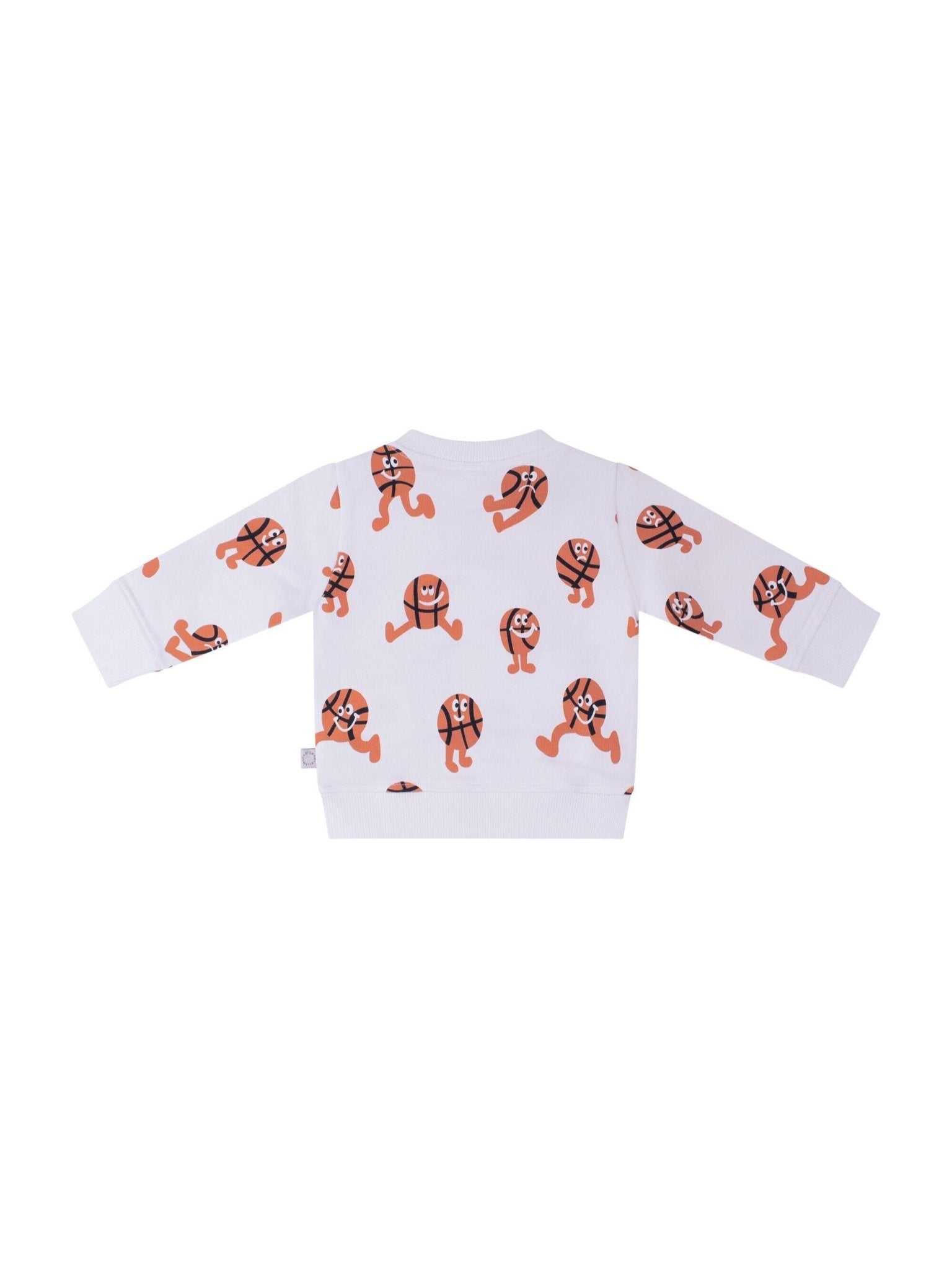 Felpa per neonato Stella McCartney Kids bianca con stampa basketball all - over - Rubino Kids