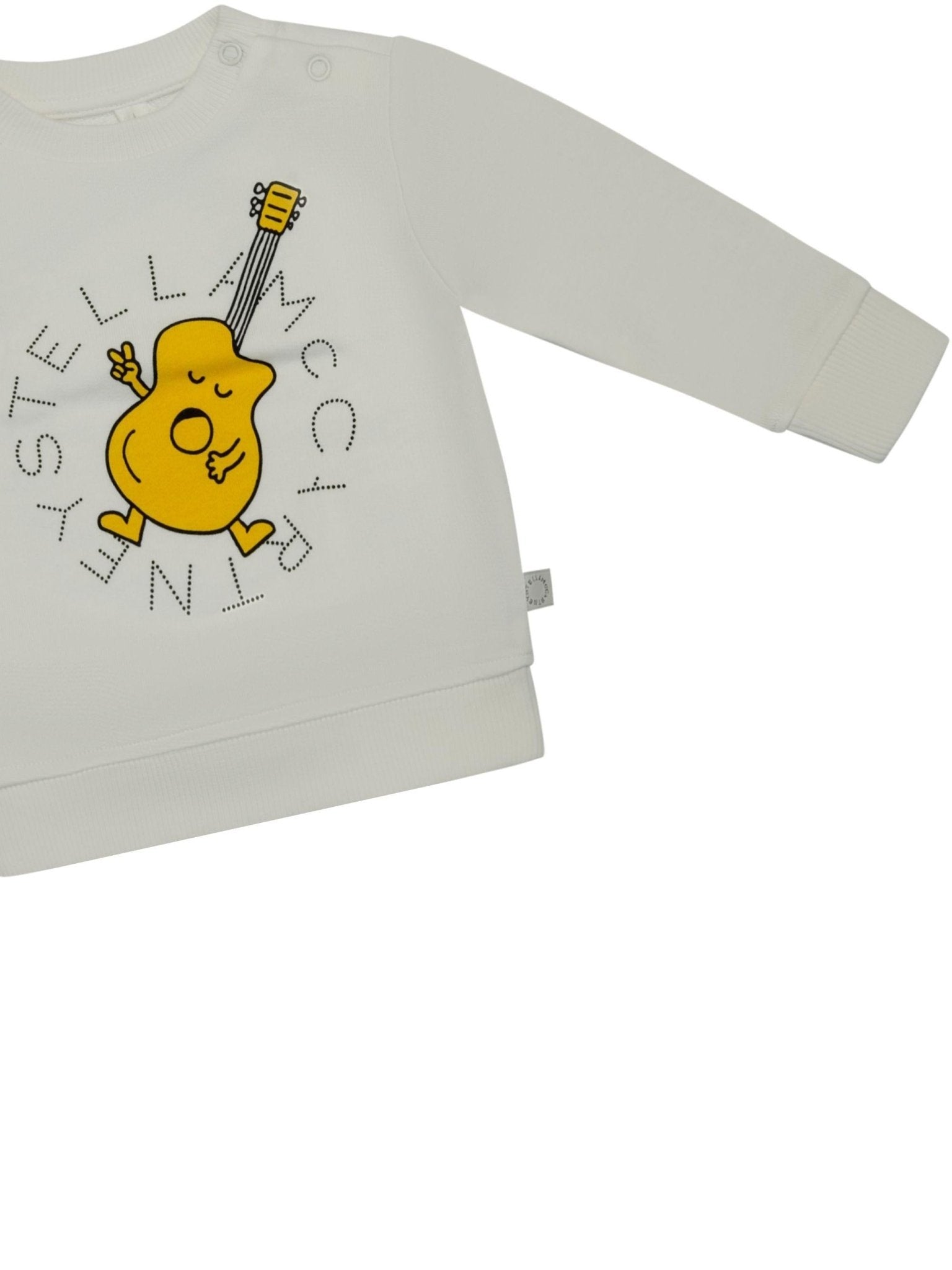 Felpa per neonato Stella McCartney Kids bianco con stampa grafica sul davanti - Rubino Kids