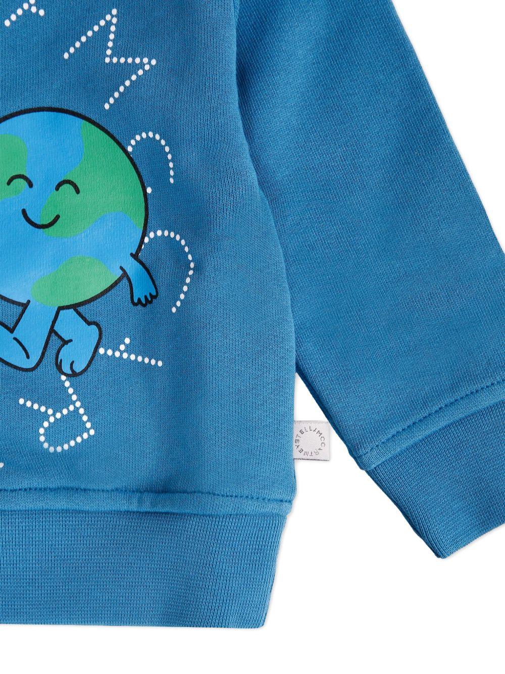 Felpa per neonato Stella McCartney Kids blu con stampa grafica sul davanti - Rubino Kids