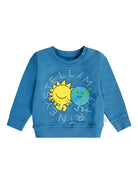 Felpa per neonato Stella McCartney Kids blu con stampa grafica sul davanti - Rubino Kids