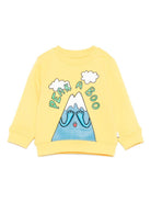 Felpa per neonato Stella McCartney Kids giallo con stampa grafica cartoon - Rubino Kids