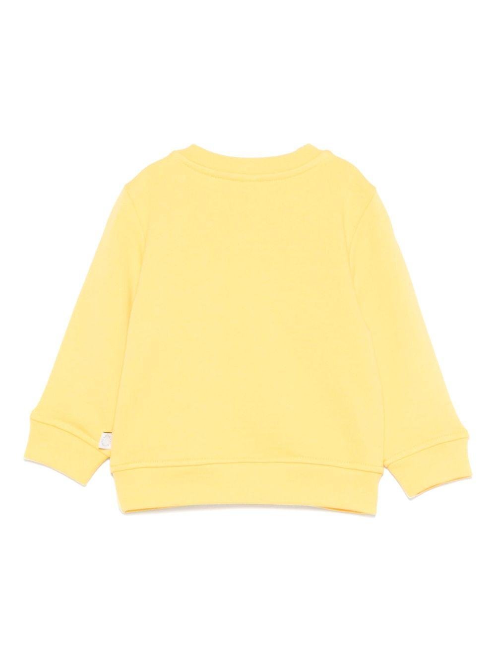 Felpa per neonato Stella McCartney Kids giallo con stampa grafica cartoon - Rubino Kids