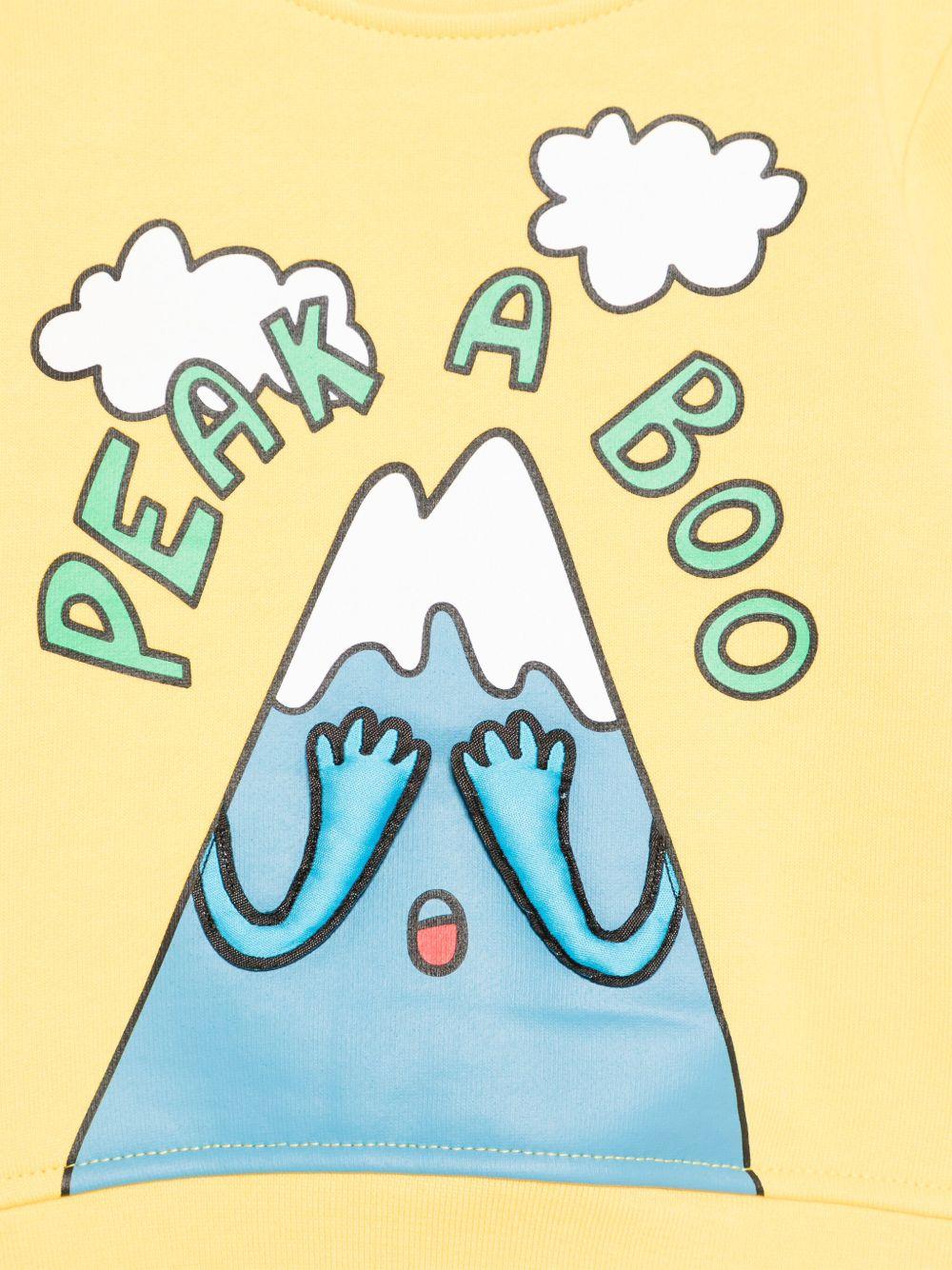 Felpa per neonato Stella McCartney Kids giallo con stampa grafica cartoon - Rubino Kids