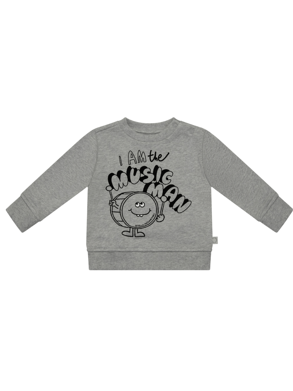 Felpa per neonato Stella McCartney Kids grigio con stampa grafica sul davanti - Rubino Kids
