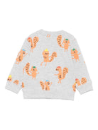 Felpa per neonato Stella McCartney Kids grigio con stampa scoiattoli - Rubino Kids
