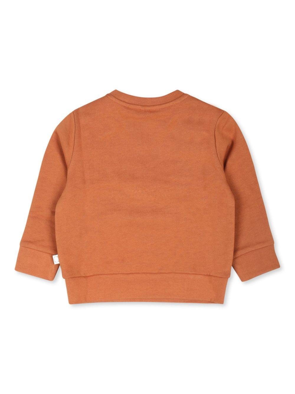 Felpa per neonato Stella McCartney Kids Horse Graphic marrone con motivo equestre - Rubino Kids