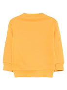 Felpa per neonato TRUSSARDI JUNIOR arancione con stampa logo - Rubino Kids