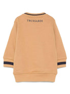 Felpa per neonato Trussardi Junior marrone con bordi a coste - Rubino Kids
