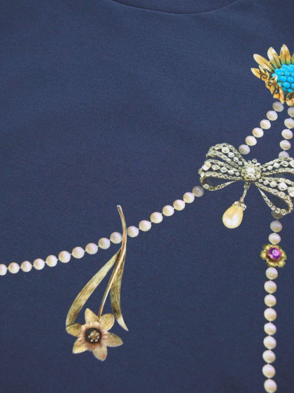 Felpa Reniza per bambina Molo blu con stampa sul davanti - Rubino Kids