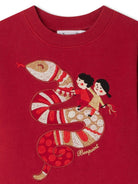 Felpa Tadda a maniche lunghe per bambino Bonpoint rosso con orlo dritto - Rubino Kids