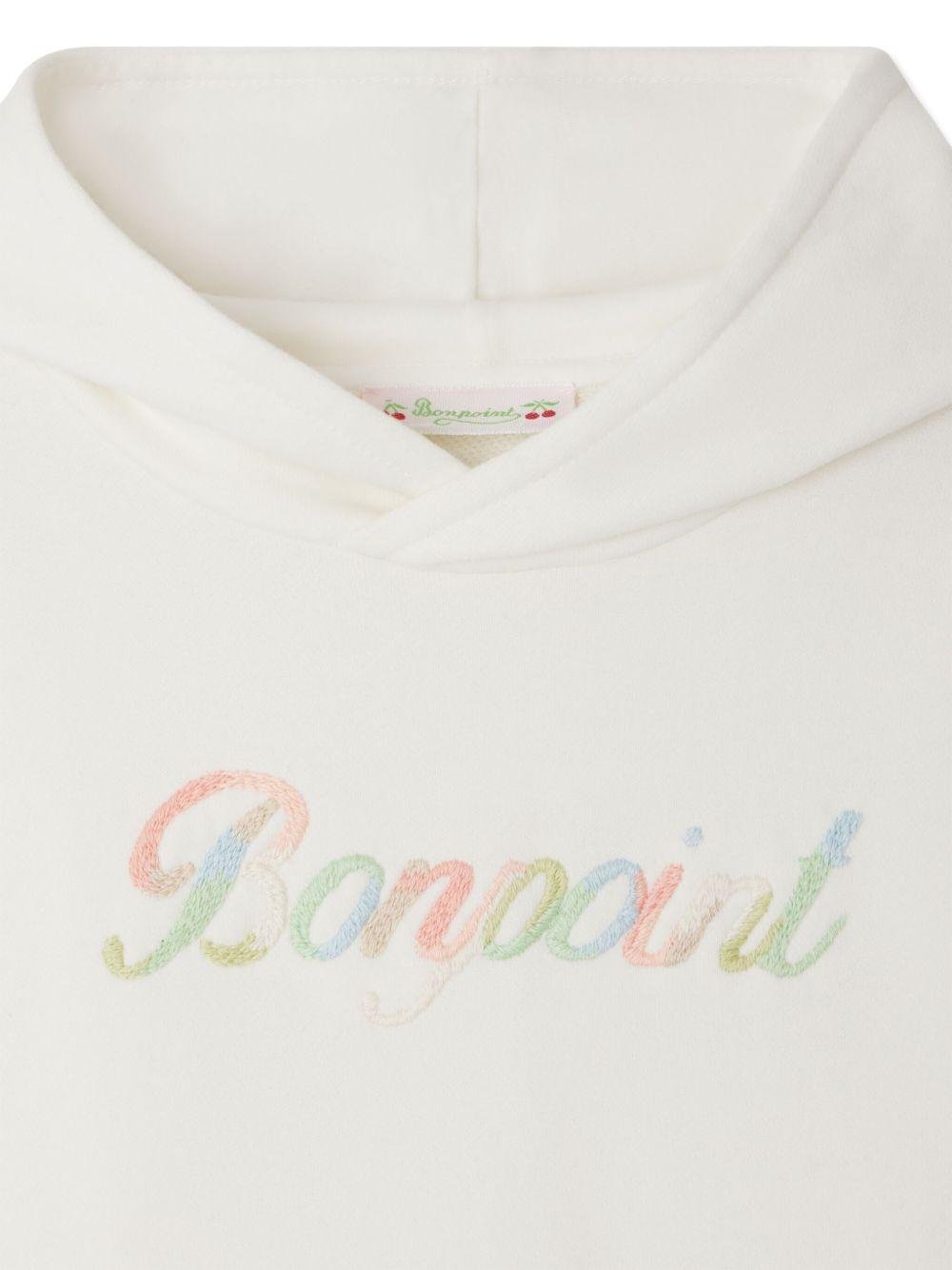 Felpa Tita per bambina Bonpoint bianco con cappuccio - Rubino Kids