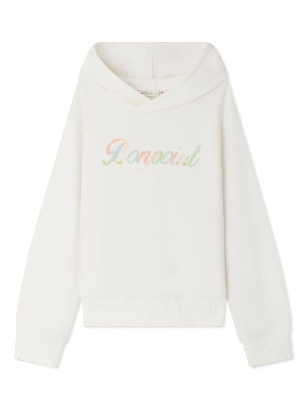 Felpa Tita per bambina Bonpoint bianco con cappuccio - Rubino Kids