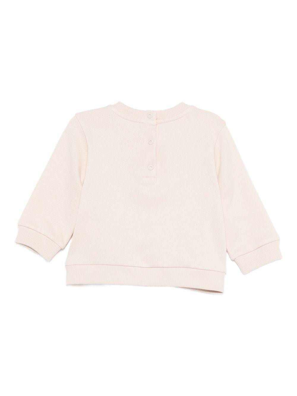 Felpe per neonati Fendi Kids beige con stampa grafica scoiattolo - Rubino Kids