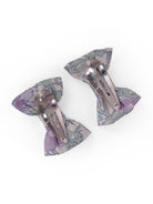 Ferma capelli per bambina Bonpoint azzurri a fiori con fiocco - Rubino Kids