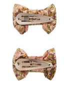 Fermacapelli per bambina Bonpoint rosa a fiori con fiocco (2 pezzi) - Rubino Kids