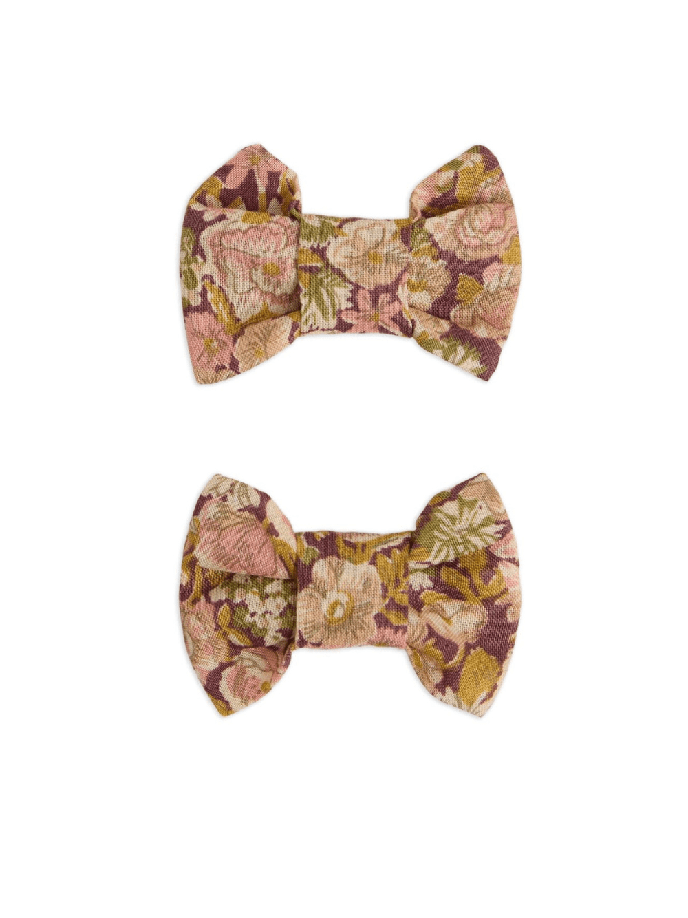 Fermacapelli per bambina Bonpoint rosa a fiori con fiocco (2 pezzi) - Rubino Kids