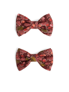 Fermacapelli Tutu per bambina Bonpoint rosso con motivo a fiori (2 pezzi) - Rubino Kids