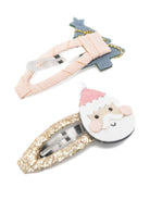 Fermagli per capelli per bambina Mimi & Lula multicolore con motivo natalizio - Rubino Kids