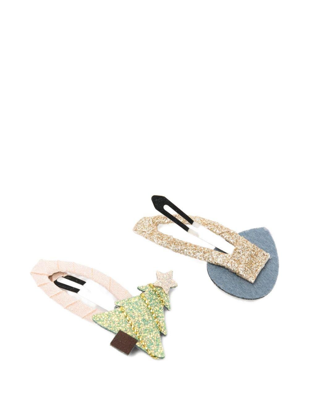 Fermagli per capelli per bambina Mimi & Lula multicolore con motivo natalizio - Rubino Kids