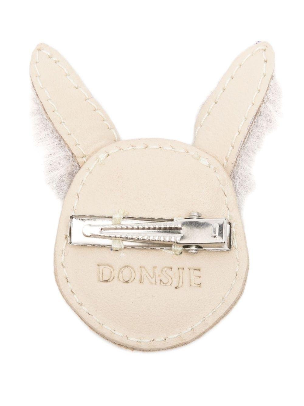 Fermaglio per bambina Donsje beige a forma di coniglio - Rubino Kids