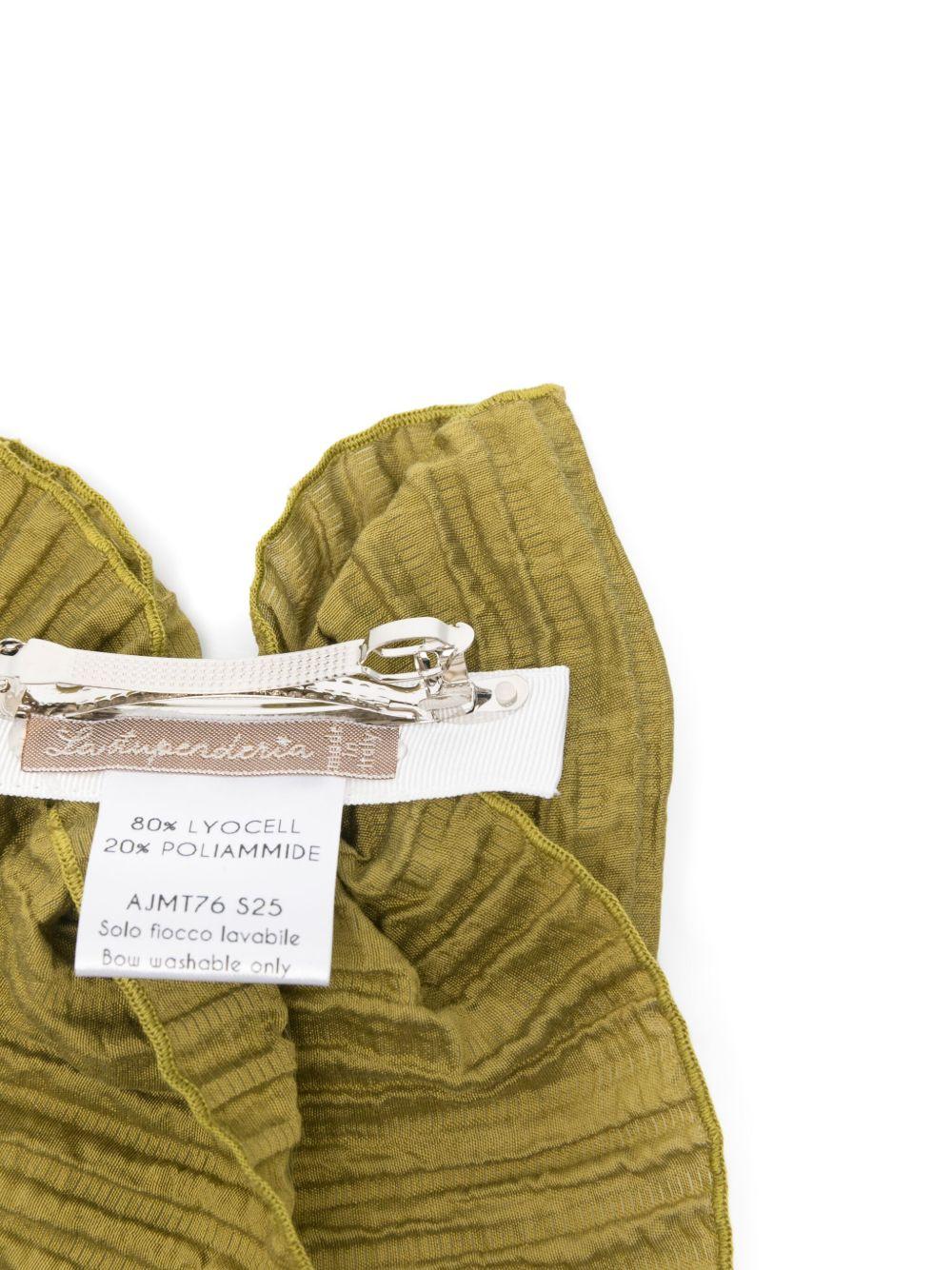 Fermaglio per bambina La Stupenderia verde con fiocco - Rubino Kids