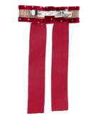 Fermaglio per capelli per bambina Mimi & Lula rosso con glitter - Rubino Kids