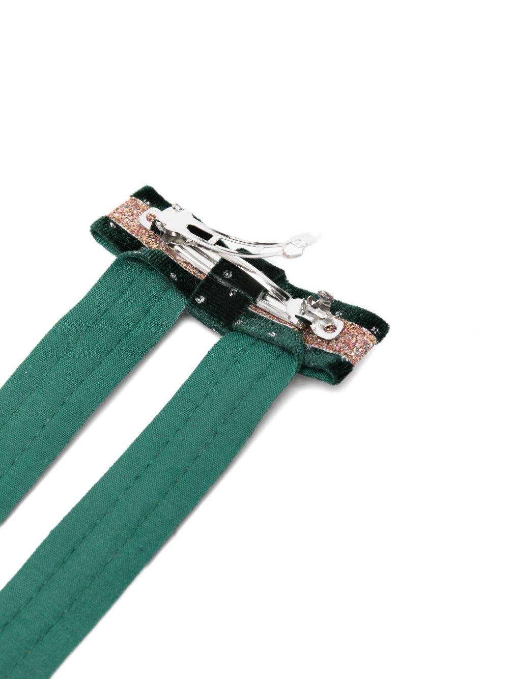 Fermaglio per capelli per bambina Mimi & Lula verde con glitter - Rubino Kids