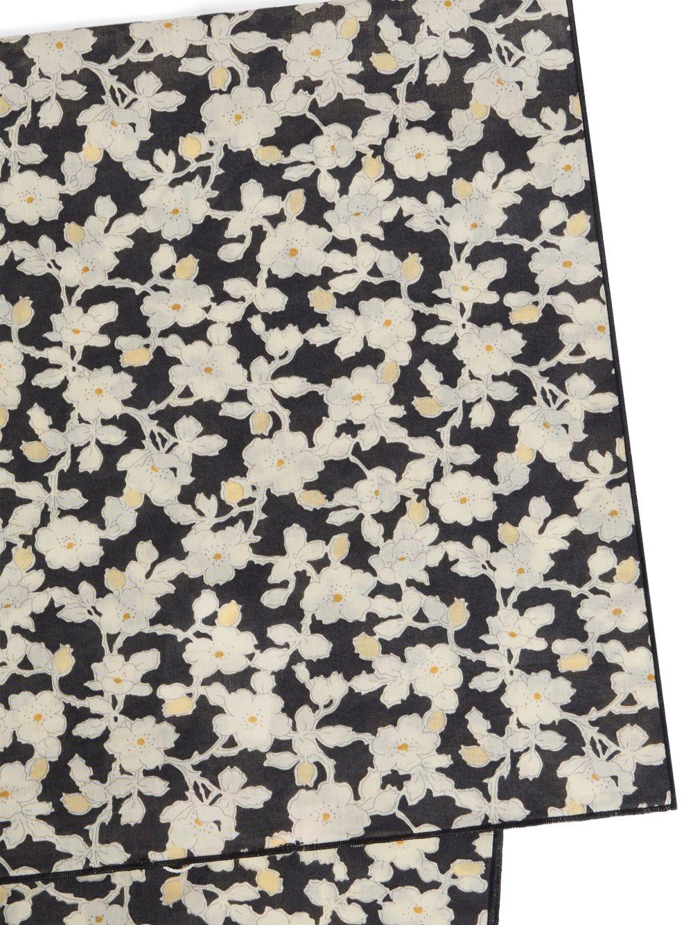 Foulard per bambina Bonpoint Cayati beige con stampa con fiori - Rubino Kids