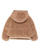 Giacca Adalbertas per bambina Moncler Enfant Adalbertas marrone in pile con zip - Rubino Kids