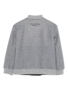 Giacca bomber per bambino Trussardi Junior grigia con tasche a filetto - Rubino Kids