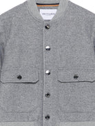 Giacca bomber per bambino Trussardi Junior grigia con tasche a filetto - Rubino Kids