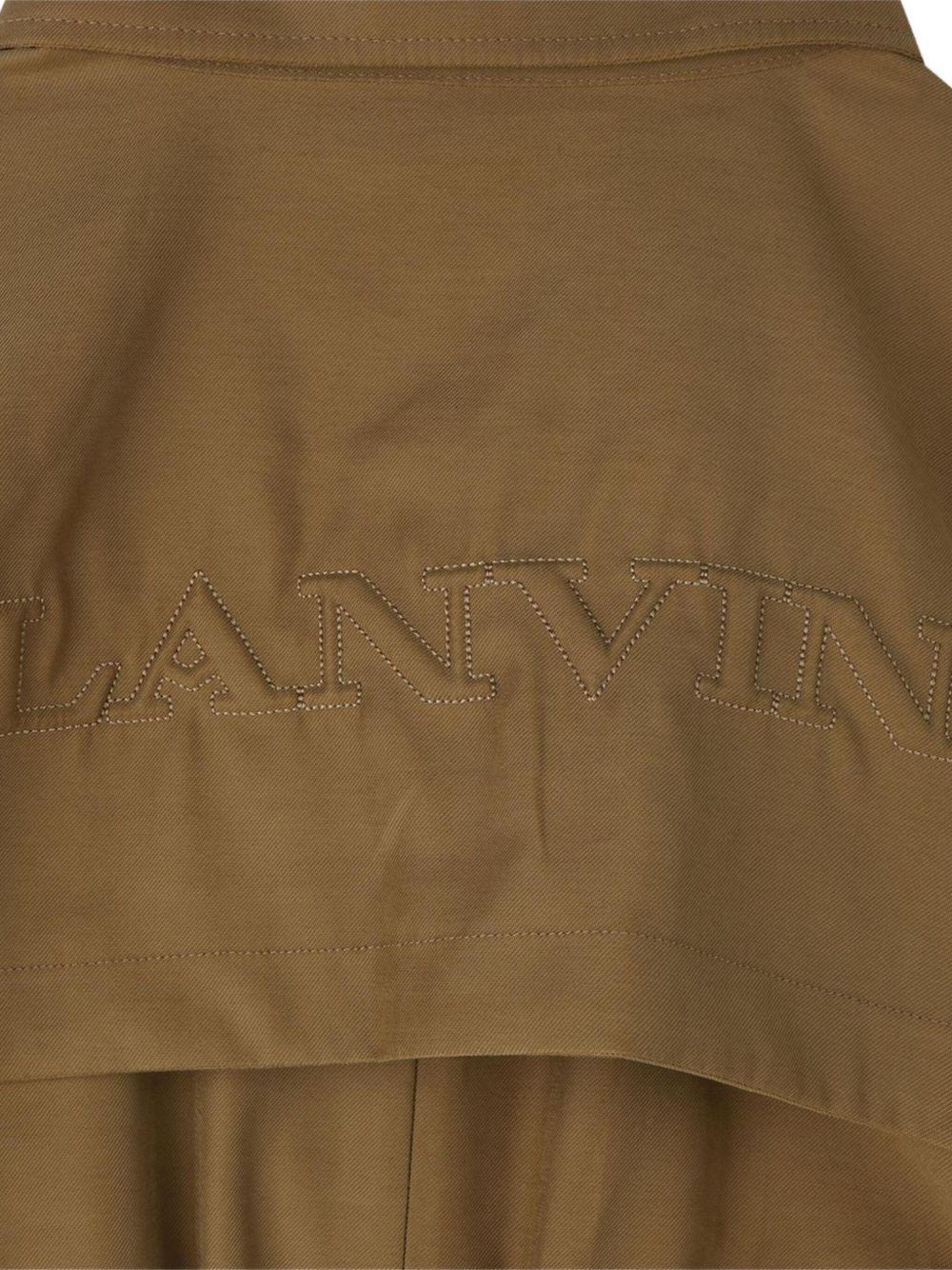Giacca crop per bambina Lanvin Enfant marrone con zip - Rubino Kids