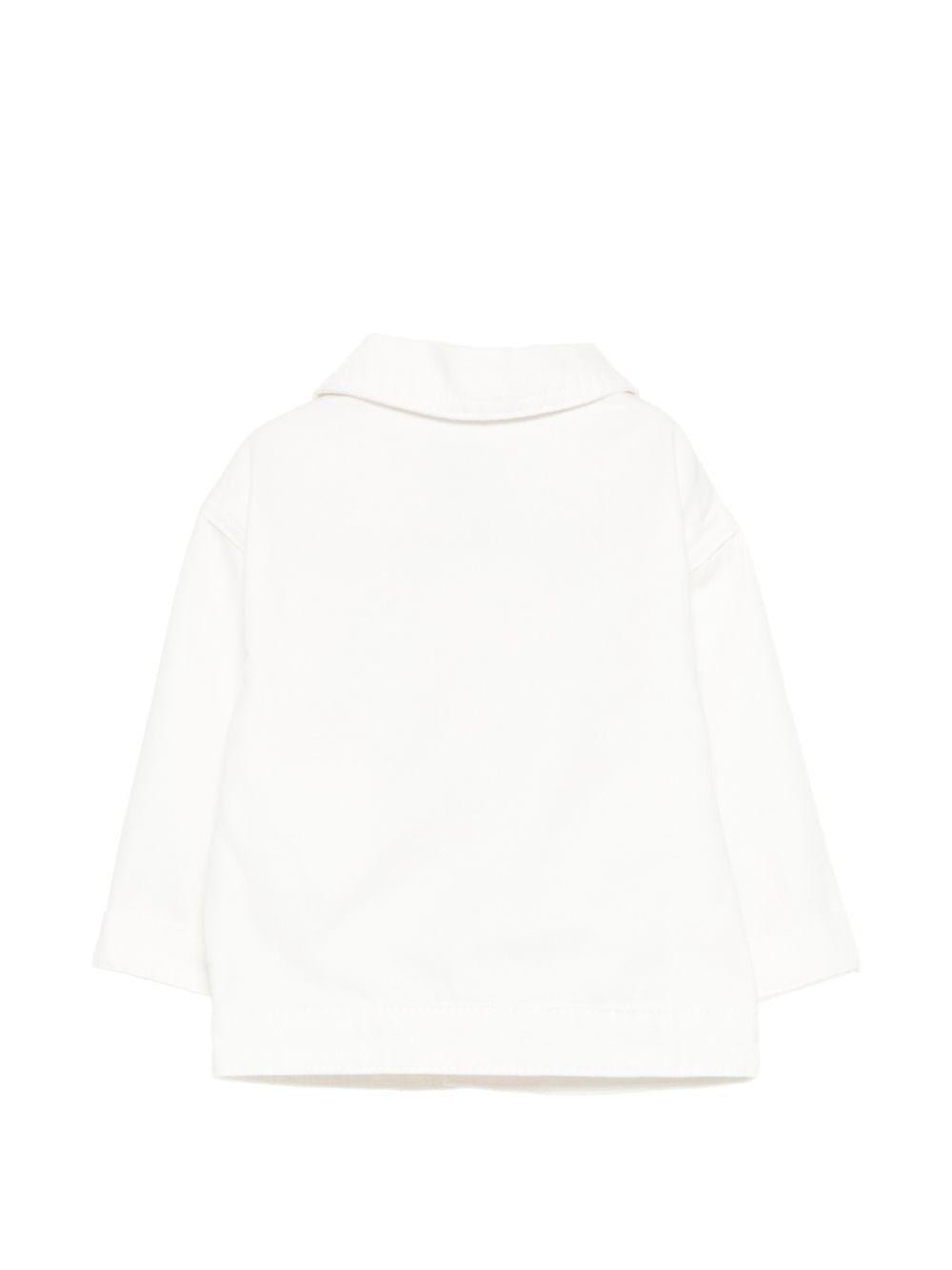 Giacca denim per neonato Stella McCartney Kids bianca con applicazione - Rubino Kids