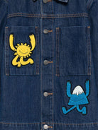 Giacca di jeans per bambino Stella McCartney Kids in denim con motivo ricamato - Rubino Kids