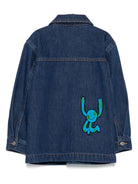 Giacca di jeans per bambino Stella McCartney Kids in denim con motivo ricamato - Rubino Kids