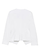 Giacca doppiopetto per bambina Balmain Kids bianca con bottoni dorati - Rubino Kids