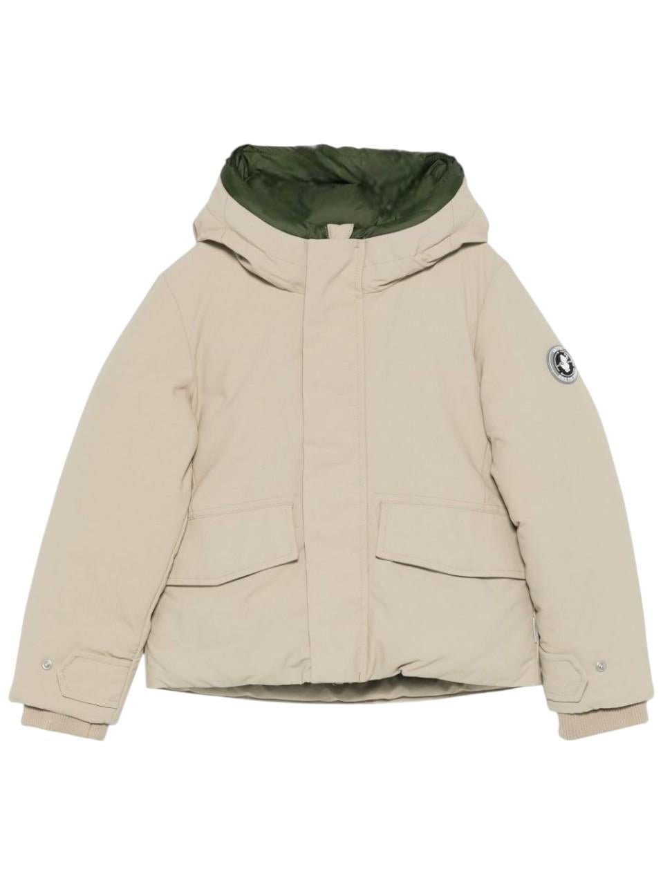 Giacca imbottita per bambino Save The Duck Kids beige con cappuccio - Rubino Kids