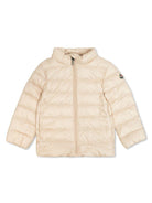 Giacca imbottita per neonata Moncler Enfant rosa con due tasche laterali oblique - Rubino Kids