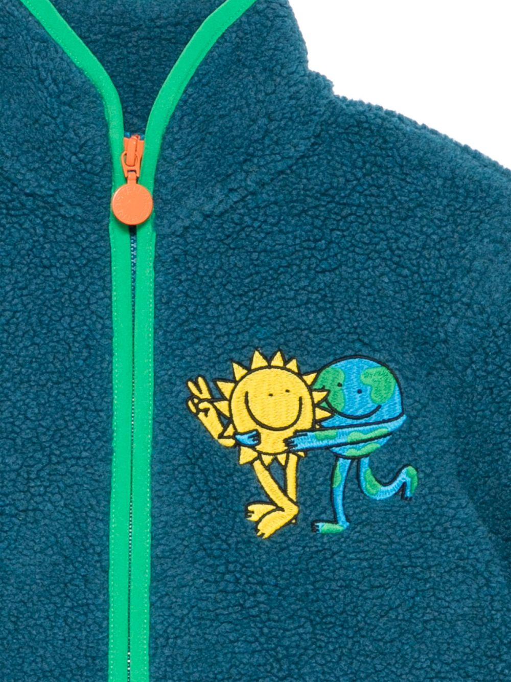 Giacca in pile per bambino Stella McCartney Kids Earth Friends blu - Rubino Kids