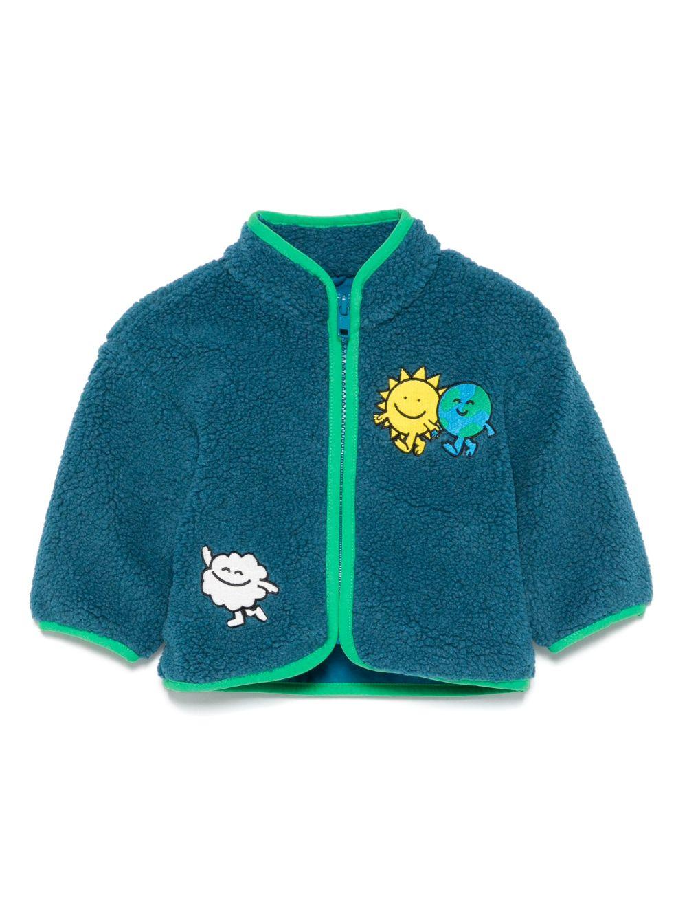 Giacca in pile per neonato Stella McCartney Kids Earth Friends blu - Rubino Kids