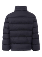 Giacca Joe per bambino Moncler Enfant nera trapuntata con bottoni automatici - Rubino Kids