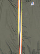 Giacca P. Claude Warm per bambini K - Way Kids Le Vrai verde con dettagli a righe - Rubino Kids