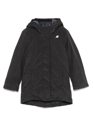 Giacca P. Denise Marmotta per bambina K-Way Kids nera impermeabile