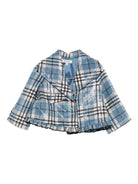 Giacca per bambina A'lapage azzurra con motivo a quadri - Rubino Kids